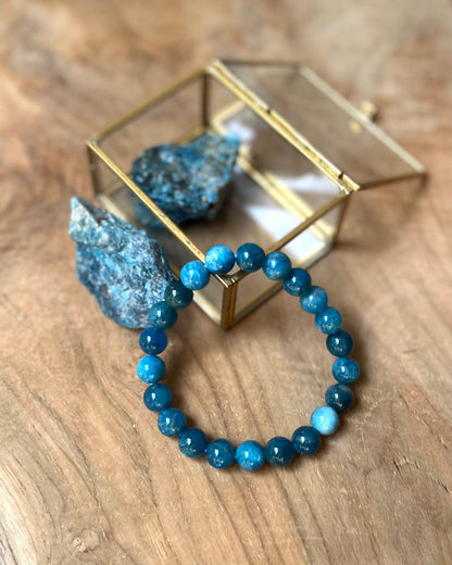 Apatite men's bracelet 10 mm