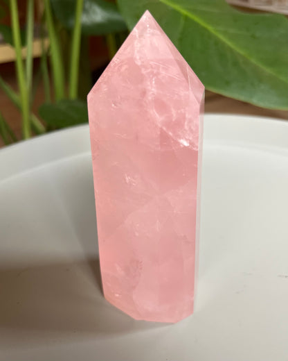 Rose quartz large tower