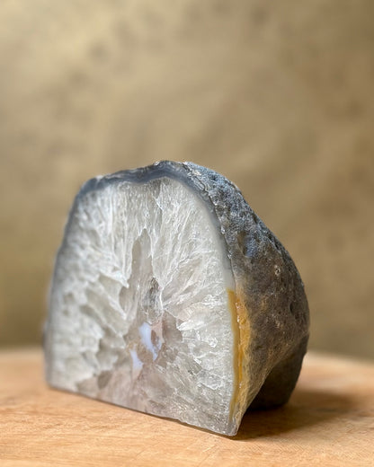 Agaat geode waxinelichthouder