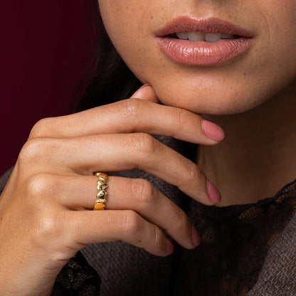 Ring hartjes goud