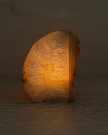 Agaat geode waxinelichthouder