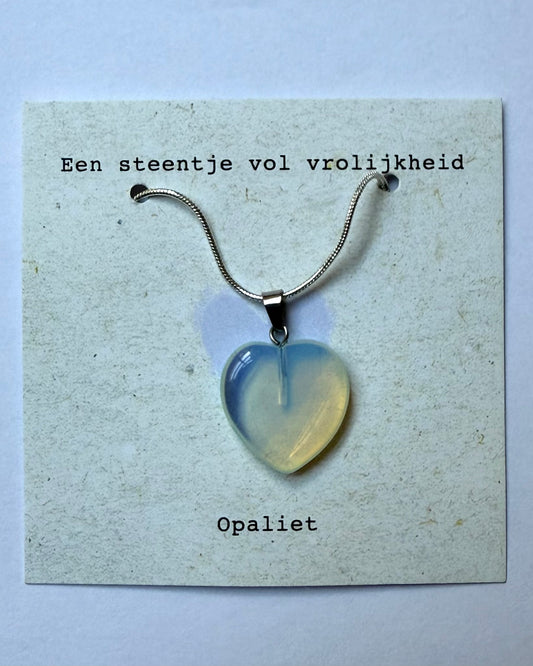 Ketting Steentje vol vrolijkheid ketting - Opaliet