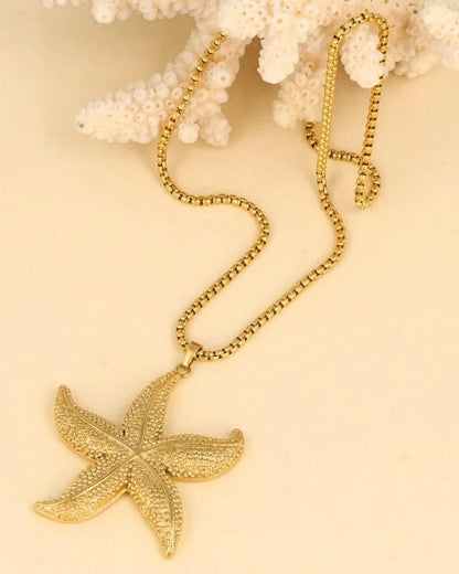 Zeester ketting goud/zilver