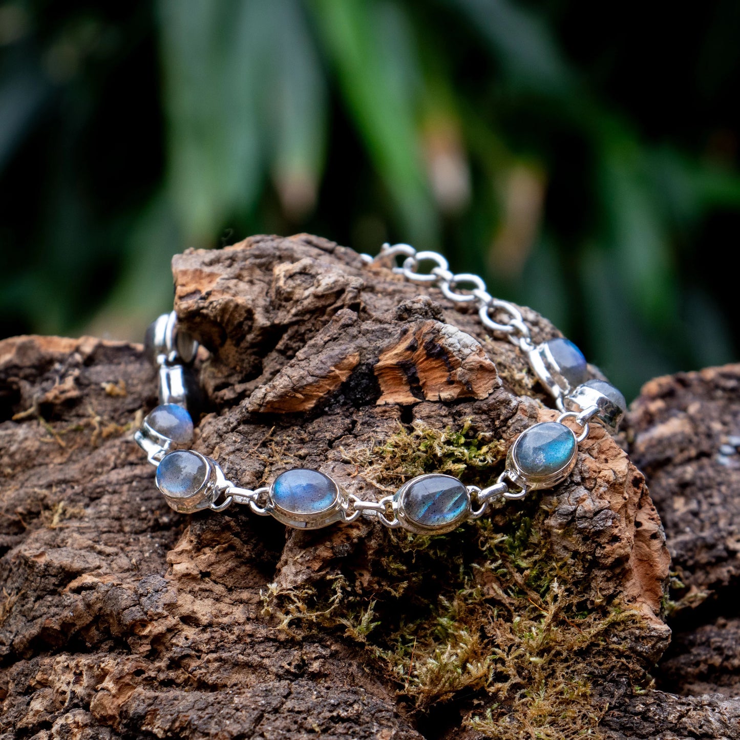 Labradorite Bracelet 925 Sterling Silver