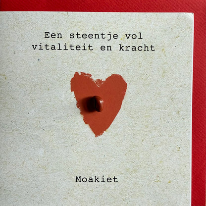 Wenskaart steentje vol vitaliteit en kracht
