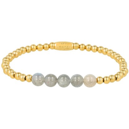 Labradoriet armband goud