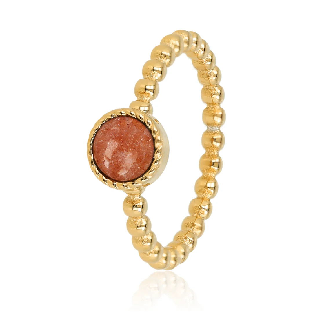 Aardbeienkwarts bolletjes ring