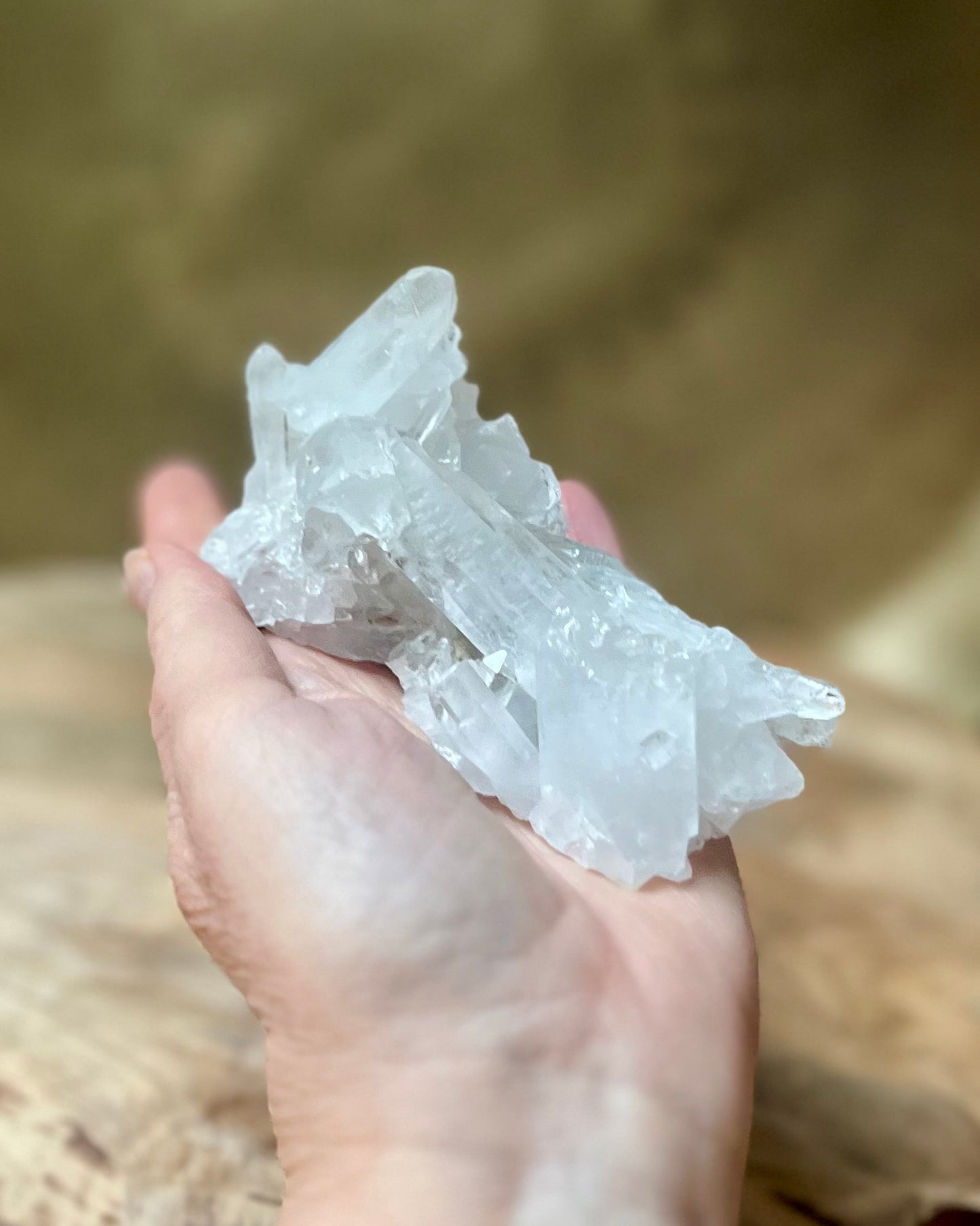 Rock crystal rough cluster