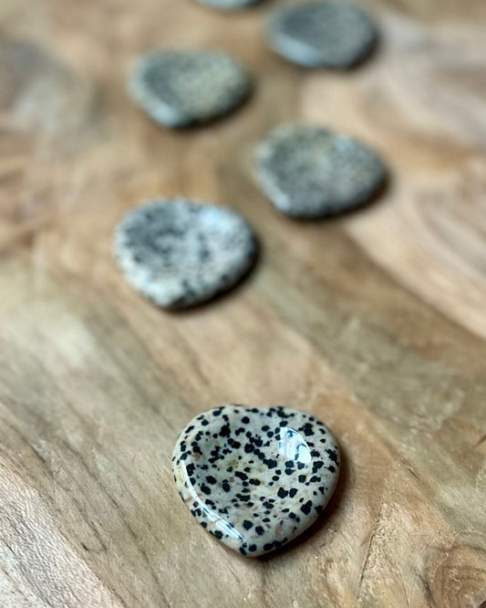 Worry Stone Dalmatier Jaspis hart