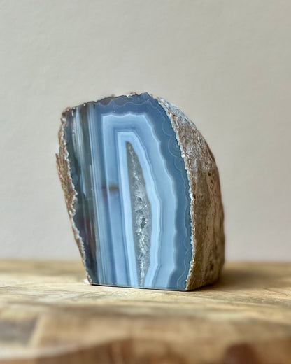 Agaat geode waxinelichthouder