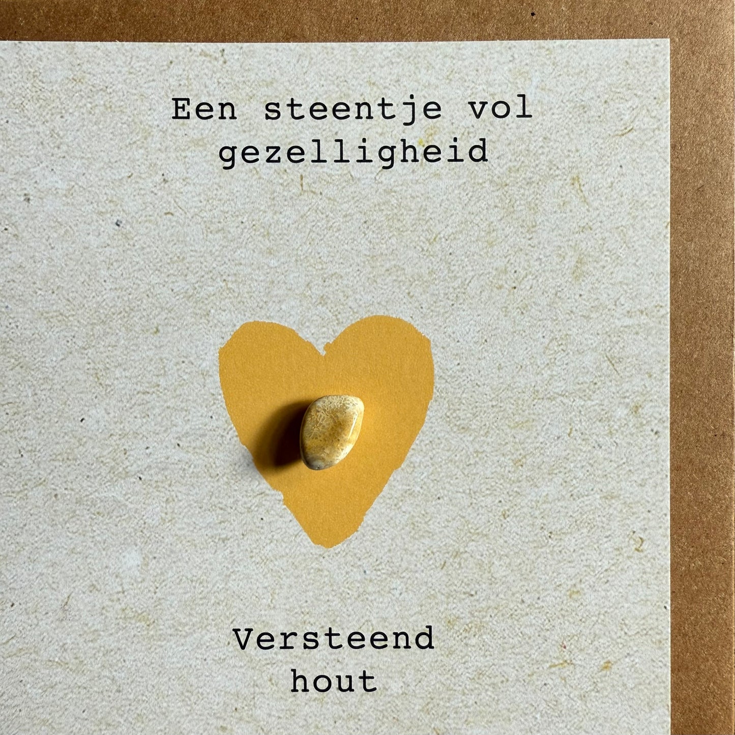 Wenskaart steentje vol gezelligheid
