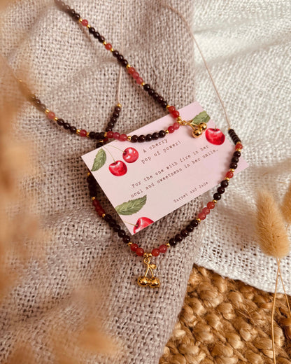 Cherry edelsteenketting