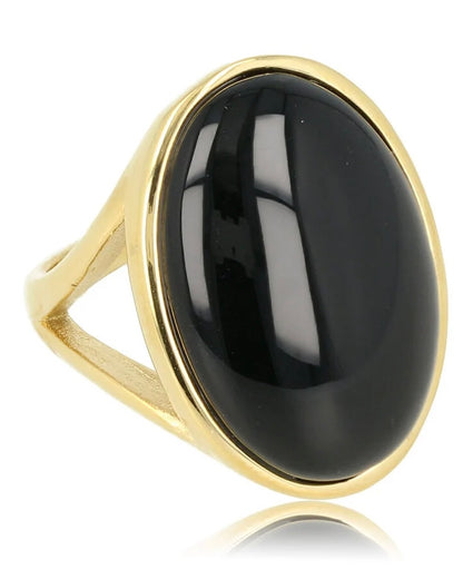 Onyx statement ring goud