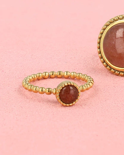 Aardbeienkwarts bolletjes ring