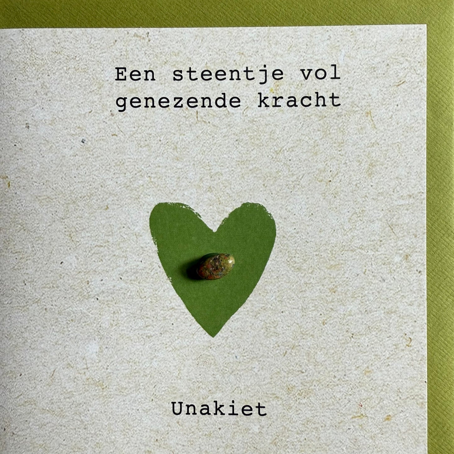 Wenskaart steentje vol genezende kracht
