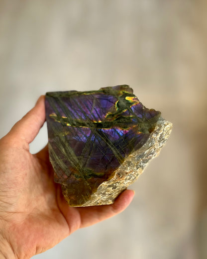 Purple Labradorite 1 side polished