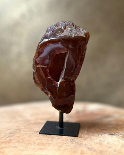 Agaat geode op standaard