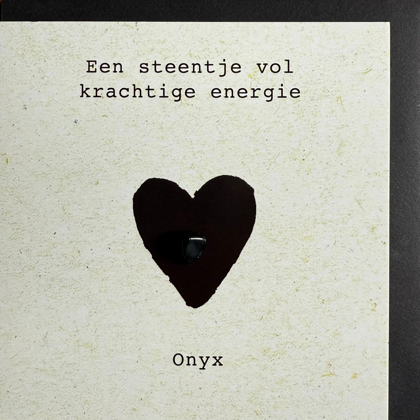 Wenskaart steentje vol krachtige energie