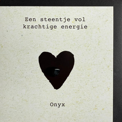 Wenskaart steentje vol krachtige energie