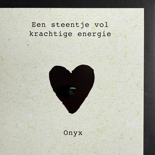 Wenskaart steentje vol krachtige energie
