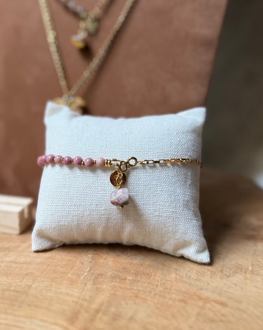 Hanger edelsteen Rhodoniet