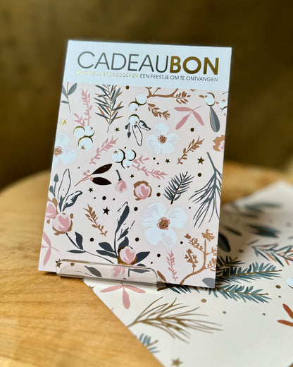 Cadeaubon fysiek kerst € 10-€100