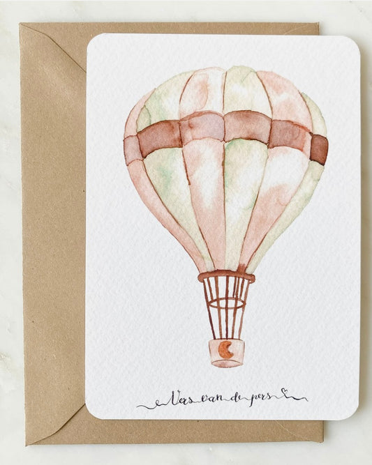 Greeting card Hot air balloon