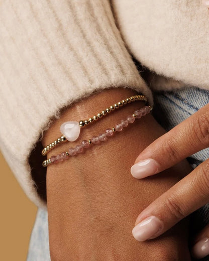 Aardbeienkwarts armband facet