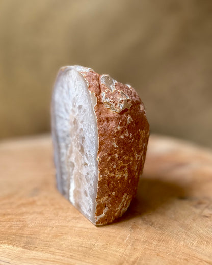 Agaat geode waxinelichthouder