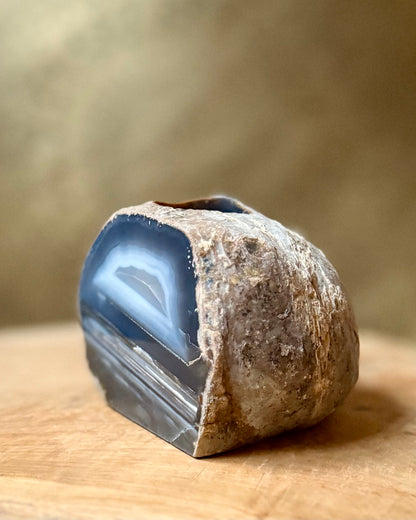 Agaat geode waxinelichthouder