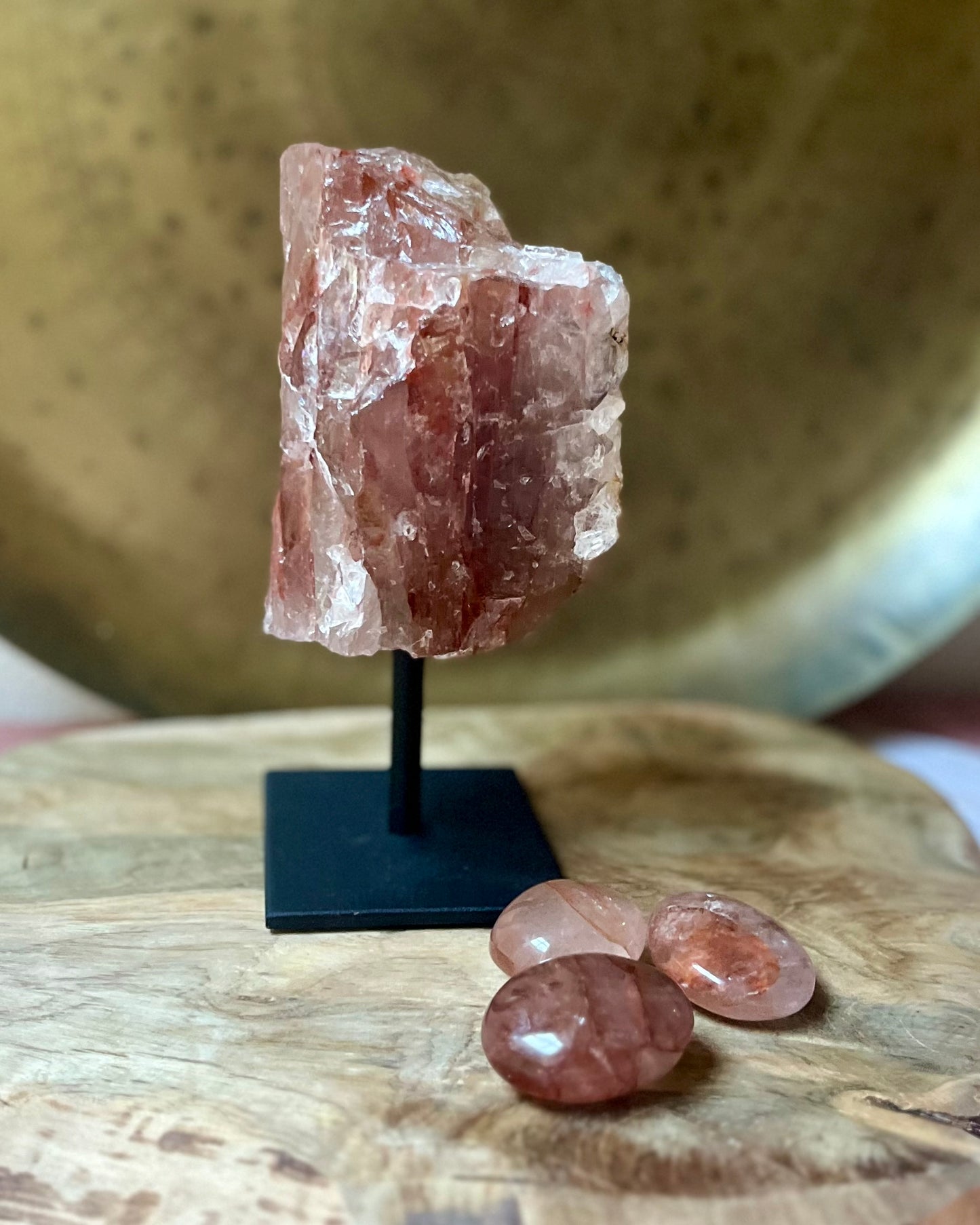 Large rough Hematoid quartz on stand