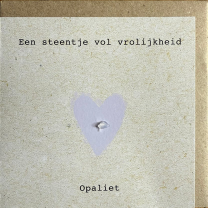 Wenskaart steentje vol vrolijkheid