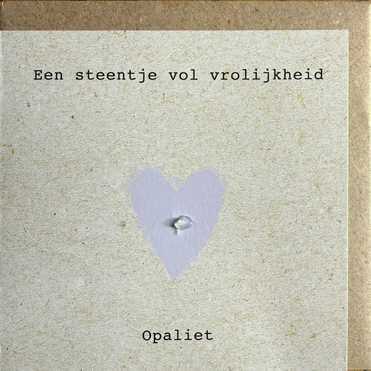 Wenskaart steentje vol vrolijkheid