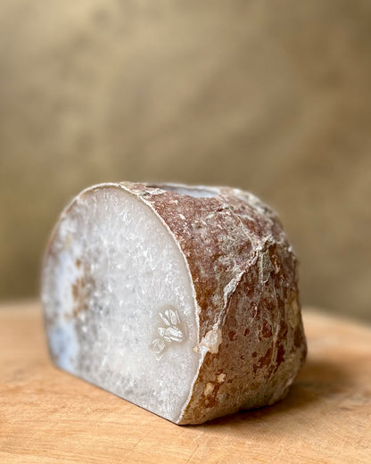 Agaat geode waxinelichthouder