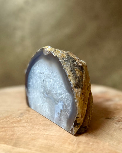 Agaat geode waxinelichthouder