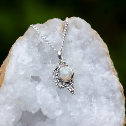 Necklace Opal 925 Sterling Silver