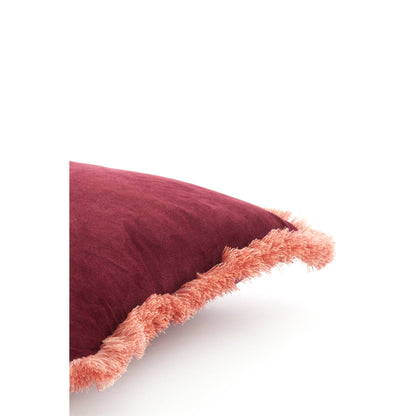 Kussen Liena Velvet vierkant burgundy of bronze