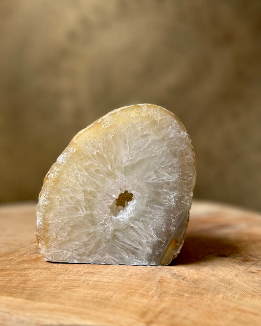 Agaat geode waxinelichthouder