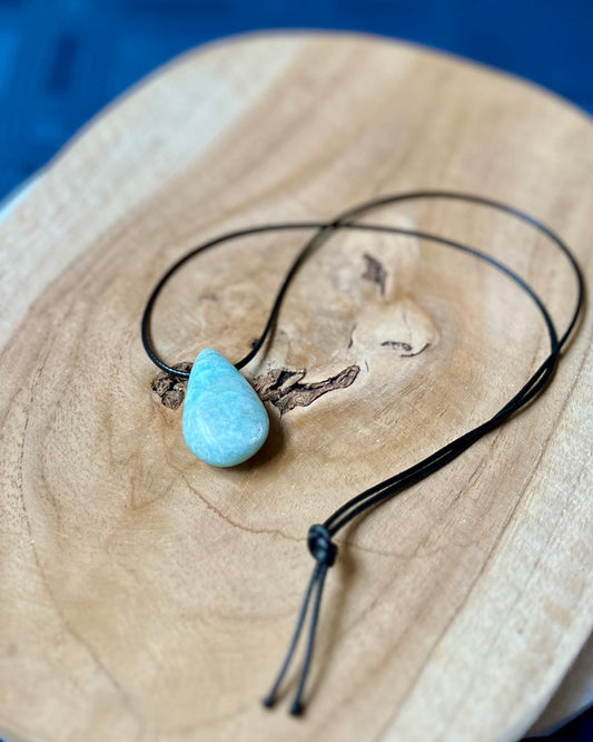 Amazonite drop pendant