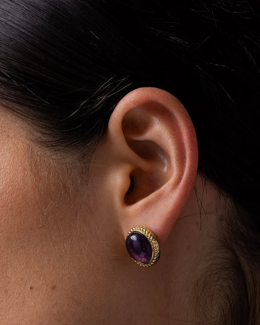 Amethist oorstekers vintage