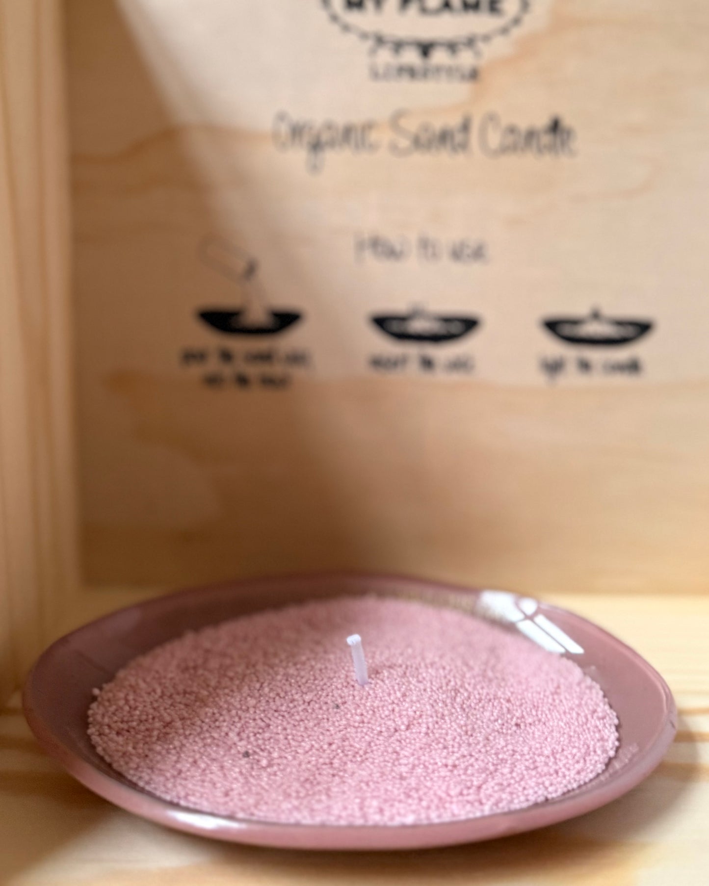 Organic Sand Candle ‘hip hip hooray’