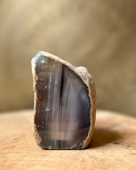 Agaat geode waxinelichthouder