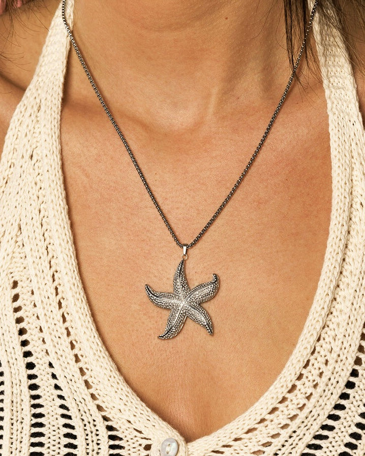 Zeester ketting goud/zilver