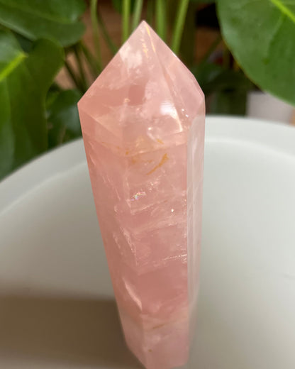 Rose quartz large tower