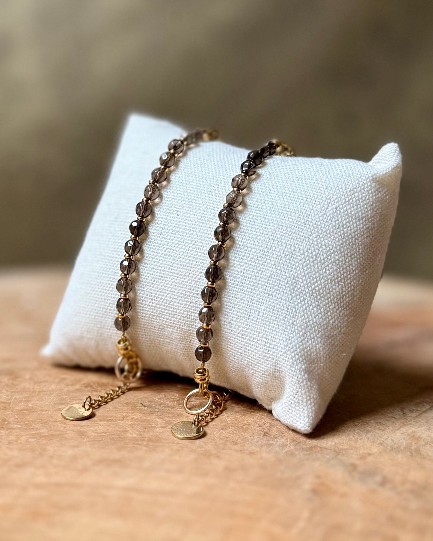 Edelsteen tussenstuk armband Solid Gold