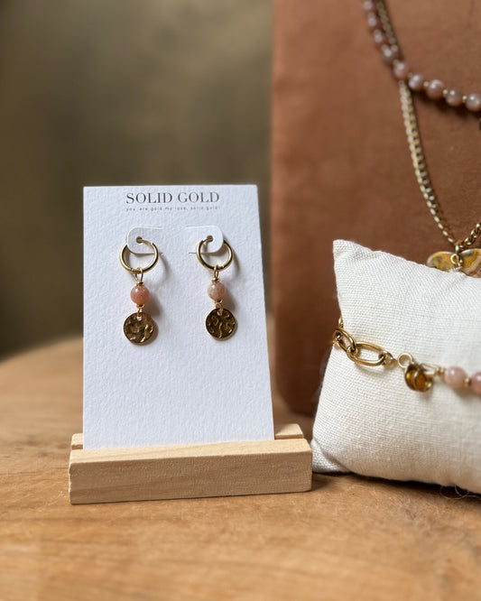 Coin oorbellen Zonnesteen