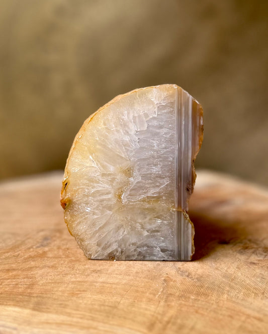 Agaat geode waxinelichthouder