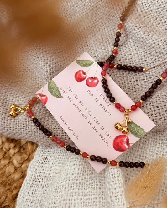 Cherry edelsteenketting