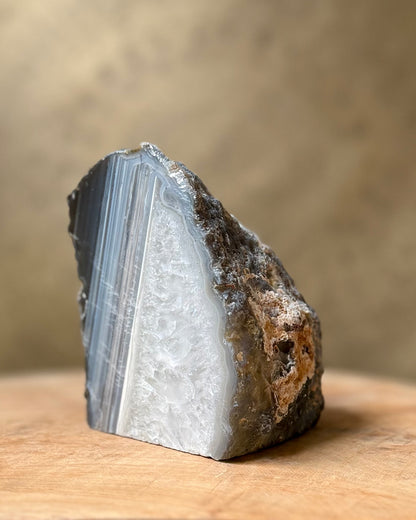 Agaat geode waxinelichthouder