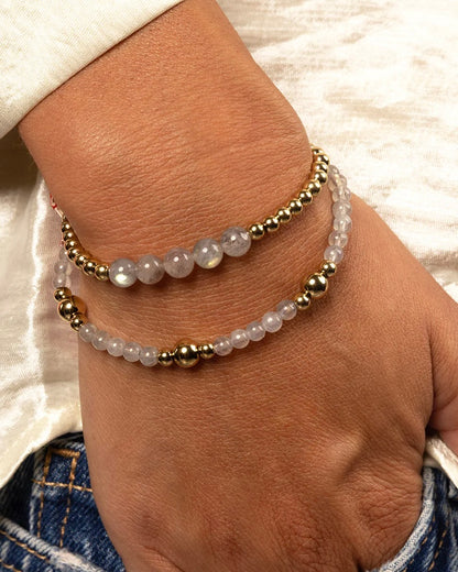 Labradoriet armband goud